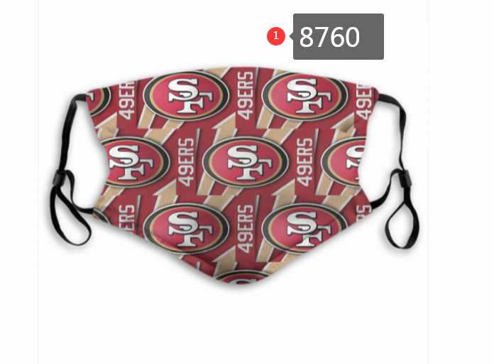 2020 San Francisco 49ers55 Dust mask with filter->nfl dust mask->Sports Accessory